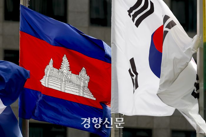서울 중구 주한 캄보디아 대사관 앞 모습. 문재원 기자
