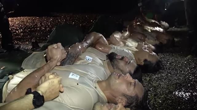 ‘가짜사나이 시즌2’ 제작사 측에서 공개한 홍보 사진. 일각에서는 시즌2에서 이뤄지는 훈련의 강도가 지나치게 세고, 잔혹하다는 지적도 나온다.유튜브 채널 피지컬갤러리 제공