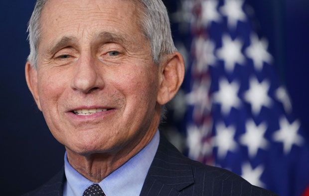 21일(현지시간) 백악관에서 열린 조 바이든 행정부 첫 코로나19 정례 브리핑에 참석한 앤서니 파우치 미 국립알레르기·전염병연구소 소장./사진=AFP 연합뉴스