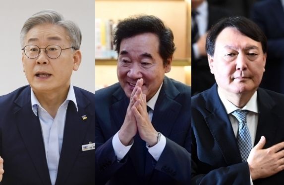 이재명 경기도지사, 이낙연 더불어민주당 대표, 윤석열 검찰총장. 서울신문