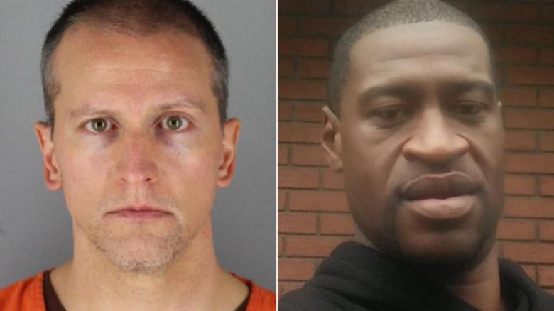 흑인 남성을 과잉진압한 백인 경찰 데릭 쇼빈(왼쪽)과 이 과정에서 숨진 흑인 남성 조지 플로이드(오른쪽)