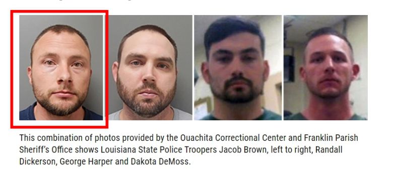저항하지 않는 흑인 남성을 체포한 뒤 구타한 혐의로 기소된 미국 루이지애나 전 경찰 제이콥 해리스와 당시 현장에 있었던 동료 경찰들