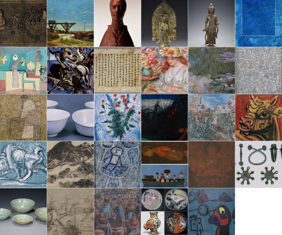 국가 박물관 등에 기증되는 ‘이건희 컬렉션’ - 고(故) 이건희 삼성전자 회장의 유족들이 상속세 납부 시한을 앞두고 공개한 사회공헌 계획에 따라 이건희 회장이 평생 수집한 개인소장 미술품 1만1천여건, 2만3천여점은 국가 박물관 등에 기증된다. 사진은 국립현대미술관 등에 기증하는 수집작품 중 일부.  2021.4.28.삼성 제공