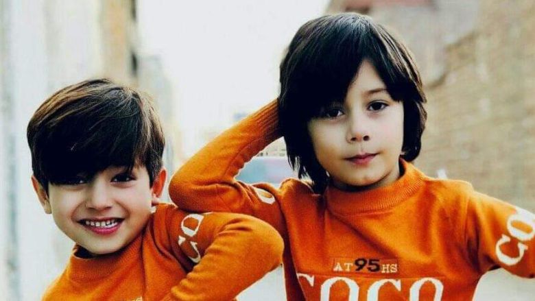 미군의 드론 공격에 숨진 두 아이의 모습.