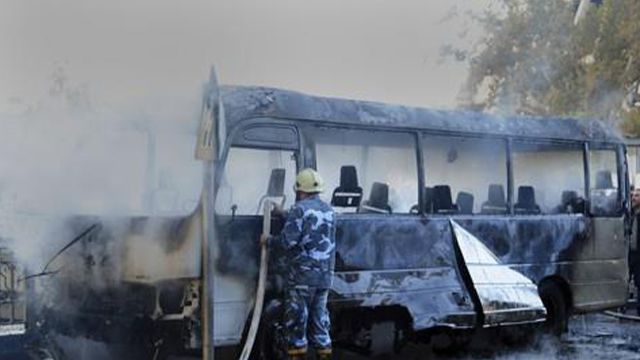 지난달 시리아 중부 홈스 주에서 발생한 지뢰 폭발 사고로 어린이 1명을 포함한 7명이 목숨을 잃었다