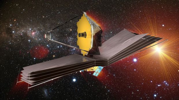 제임스웹 우주망원경(JWST)의 그래픽