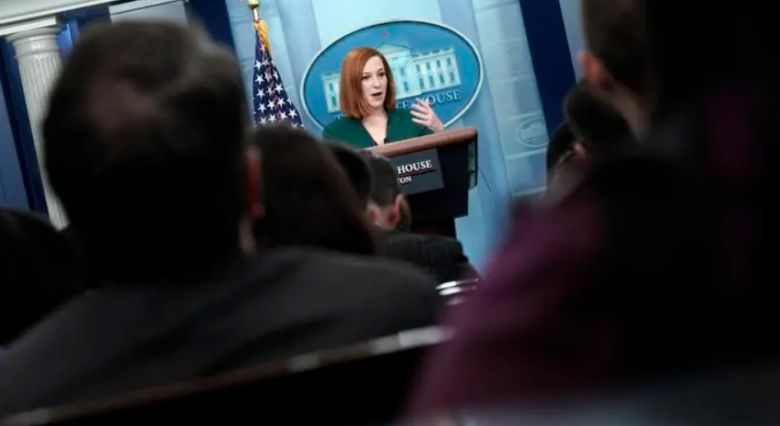 젠 사키 미국 백악관 대변인. 출처 웨이보