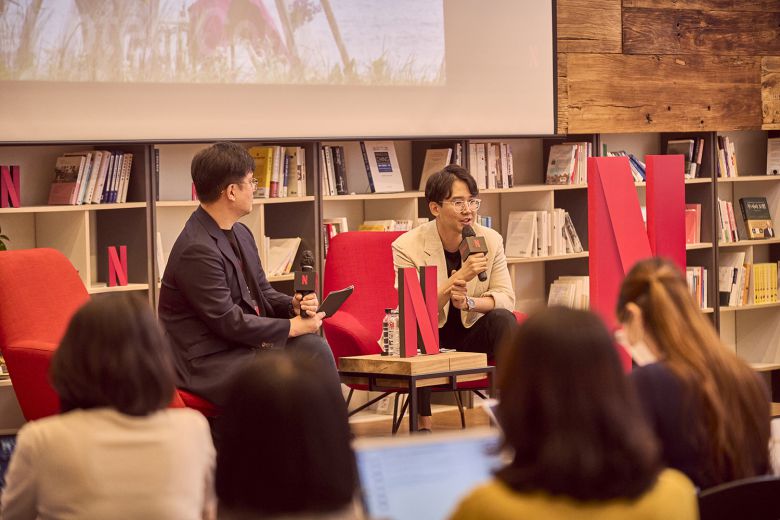 넷플릭스 콘텐츠팀 유기환 매니저가 12일 국내 언론과 만나 예능 프로그램 확장 계획에 대해 얘기하고 있다. 넷플릭스 제공