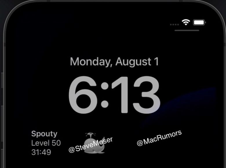 아이폰14 시리즈 AOD 예상. 이미지=@Steve Moser