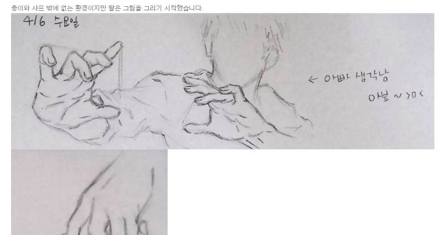 - 황재필씨 블로그에 소개된 황하나씨의 그림.