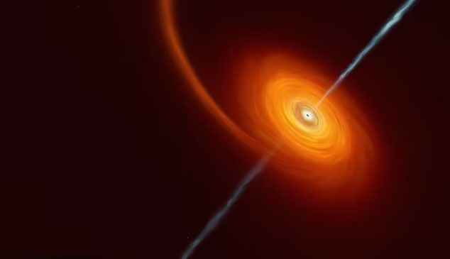 조석파괴현상의 상상도. / 사진=ESO