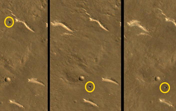 미 항공우주국 MRO 고해상도 카메라(HiRise)에 촬영된 중국 주룽(원안)의 모습. NASA/JPL-Caltech/UArizona