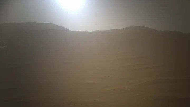 인저뉴어티가 촬영한 화성의 일몰. 사진=NASA/JPL-Caltech