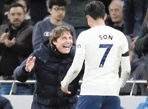 콘테 감독과 손흥민