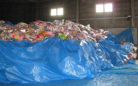 일본 폭우 지역에 도착했던 종이학들