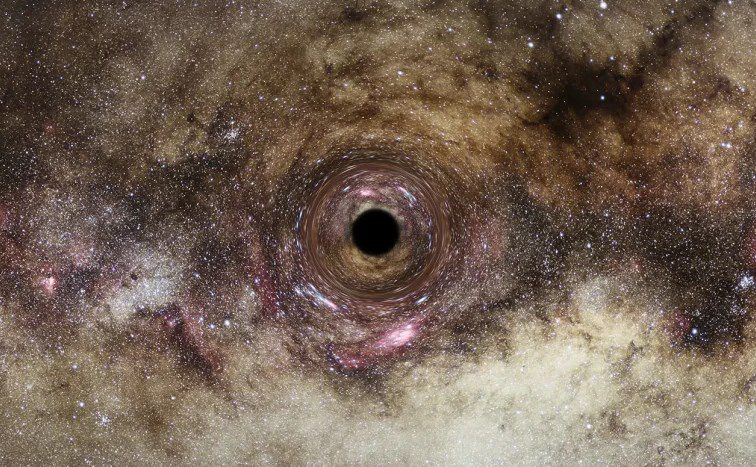 블랙홀의 가상 그래픽 이미지. 사진=ESA/Hubble, Digitized Sky Survey, Nick Risinger(skysurvey.org), N. Bartmann