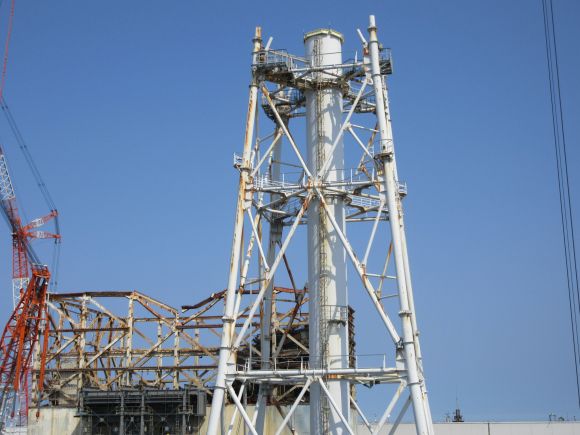 12년 전 폭발 잔해가 남아 있는 1호기 모습 - 2011년 3월 11일 동일본 대지진 당시 발생한 후쿠시마 제1원자력발전소 폭발 사고로 가장 피해가 컸던 1호기 모습. 비가 내리면 이 1호기에 흘러간 물이 오염수가 된다.  도쿄전력 제공