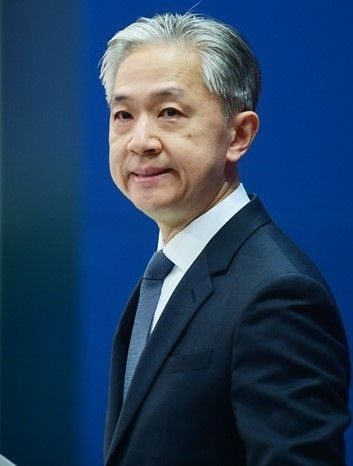 왕원빈 중국 외교부 대변인. 중국 외교부 제공