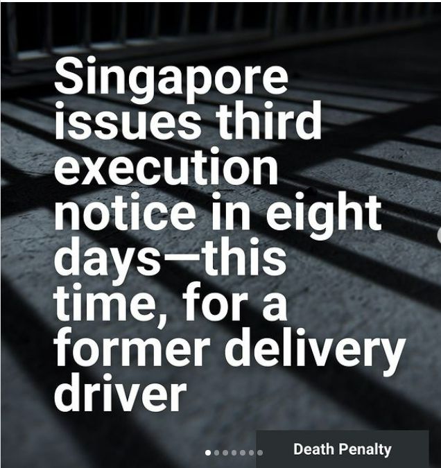 최근 8일간 마약 사범 3명에 대한 교수형을 집행하는 싱가포르 / 사진=인스타그램@transformjustice.sg