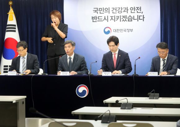 후쿠시마 오염수 방류 관련 언론 브리핑 - 박구연 국무조정실 국무1차장이 11일 오전 서울 종로구 정부서울청사에서 후쿠시마 오염수 방류 관련 언론 브리핑을 하고 있다. 2023.09.11.뉴시스