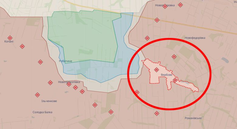 우크라이나 남부군은 자포리자주 마을 베르보베 근처 왼쪽 측면에서 러시아 방어선을 돌파했다고 밝혔다. / 사진=딥 스테이트 텔레그램
