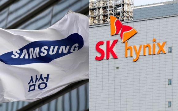 고대역폭 메모리(HBM) 시장에서 치열한 경쟁을 펼치고 있는 삼성전자와 SK하이닉스. 서울신문 DB