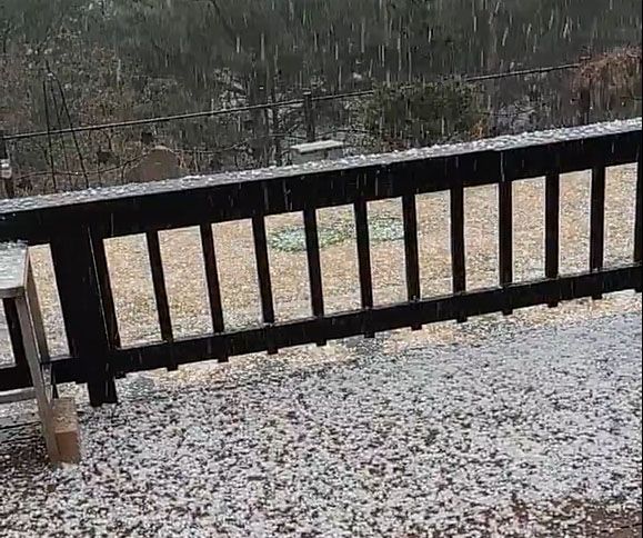 6일 서울 강남일대에 우박이 쏟아지고 있다. 2023.12.6 X캡쳐