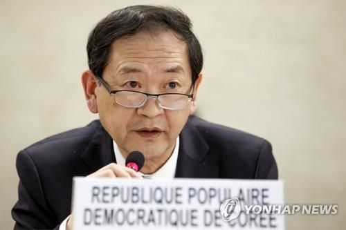 한대성 주제네바 북한대표부 대사. EPA 연합뉴스