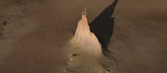 주노가 관측한 이외의 첨탑 산. 출처: 나사