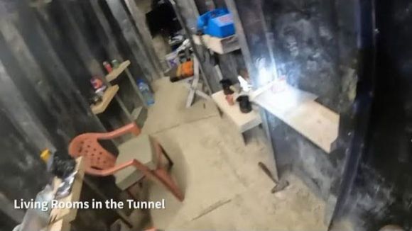 레바논 내 헤즈볼라 땅굴에는 식량 저장 공간도 있었다. / 출처=이스라엘군