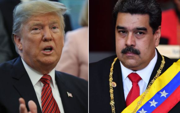왼쪽은 도널드 트럼프 미국 대통령 당선인, 오른쪽은 니콜라스 마두로 베네수엘라 대통령 자료사진