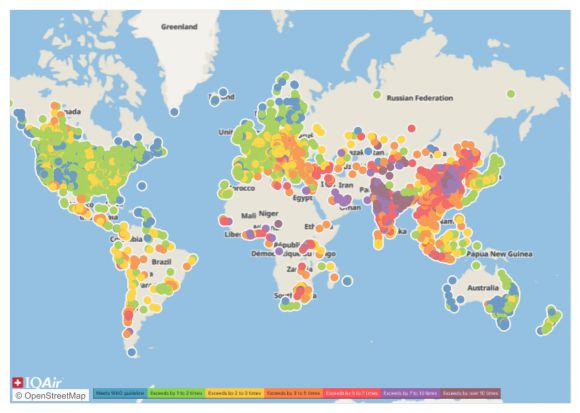 한국의 대기질이 지난해 세계 138개국 중 59번째로 나빴다는 조사 결과가 나왔다. 출처=아이큐에어