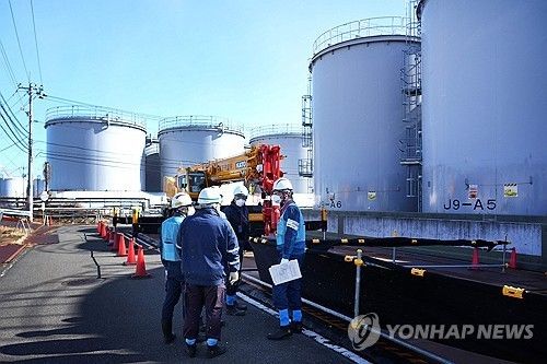 후쿠시마 제1원자력발전소 오염수 탱크. AFP 연합뉴스