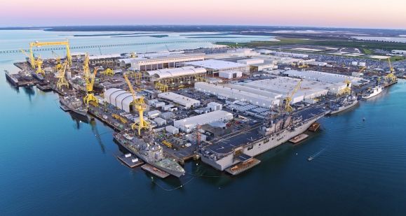 미국 미시시피주 파스카골라 잉걸스 조선소 전경. 잉걸스 조선소 홈페이지 캡처