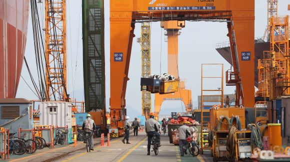 경남 거제시 대우조선해양 본사 모습. 연합뉴스