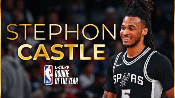 미국프로농구(NBA) 사무국은 30일(한국시간) 공식 홈페이지를 통해 2024~25시즌 신인상의 주인공이 샌안토니오 스퍼스의 가드 스테폰 캐슬이라고 발표했다. NBA 홈페이지 캡처