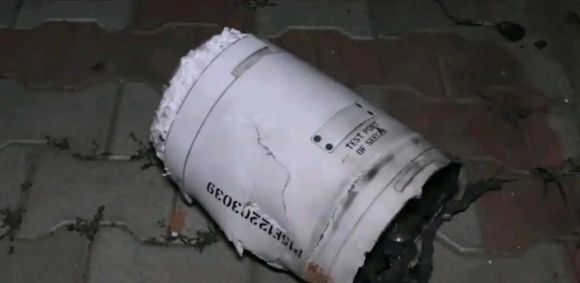 인도에서 발견된 PL-15E 미사일의 잔해로 추정되는 부품. 소셜미디어 캡처