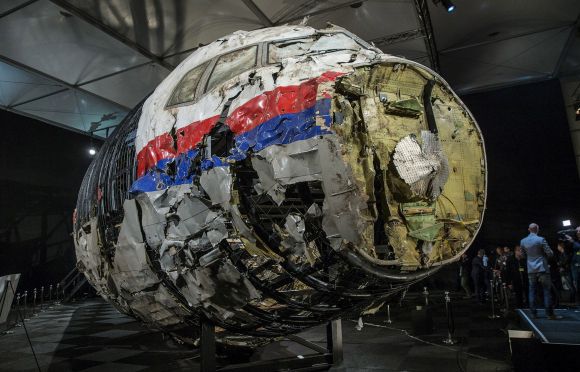 피격된 말레이 MH17편 여객기. 로이터 연합뉴스 자료사진