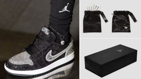 우먼스 에어 조던 1 로우 OG x 스와로브스키 크리스털. 출처=나이키