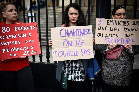 여러 페미니스트 협회가 주최한 시위 참여한 시위대의 모습. 2025.3.24 AFP 연합뉴스