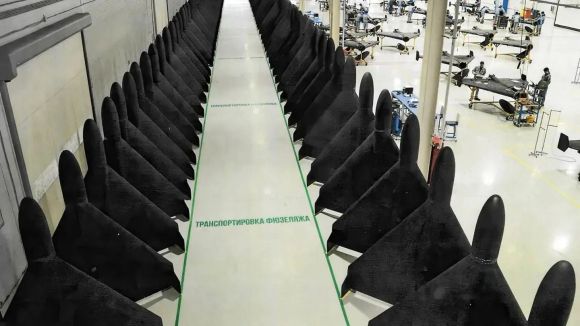 러시아에서 생산하는 샤헤드 자폭 드론. 출처=엑스