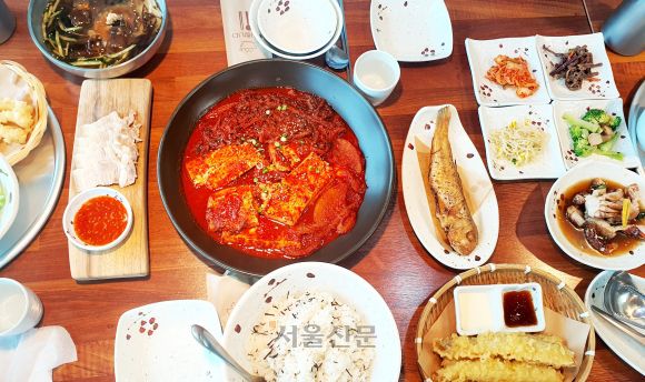 갈치조림 한상.