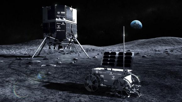 달에 착륙한 리질리언스의 가상 그래픽 이미지. ispace