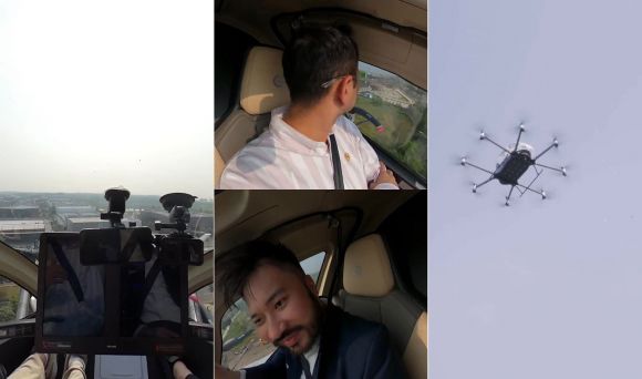 인도네시아 국민 MC 라피 아흐마드(왼쪽)가 이 나라 새 수도에서 운항 예정인 드론 택시의 첫 번째 승객으로 기록됐다. 출처=라피 아흐마드 인스타그램