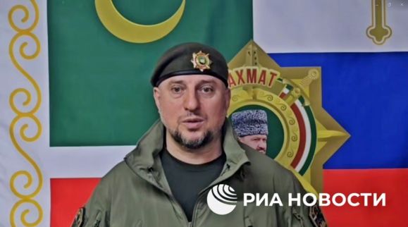 러시아 체첸공화국 ‘아흐마트’ 특수부대원 중 한국 국적자도 있다고 압티 알라우디노프 아흐마트 사령관이 30일(현지시간) 밝혔다. 사진은 리아노보스티 통신 인터뷰 중인 알라우디노프 사령관. 2025.6.30 리아노보스티