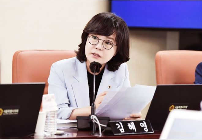 질의하는 김혜영 의원