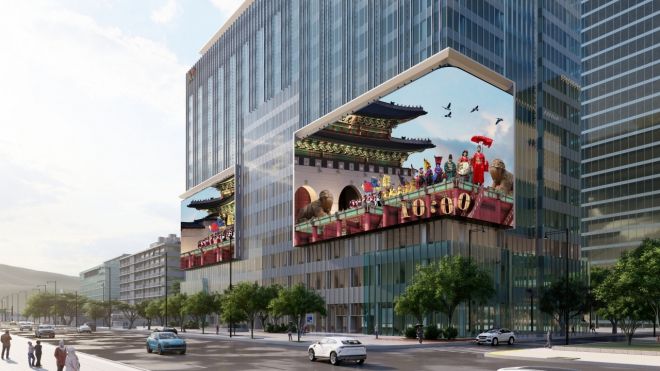 ‘광화문스퀘어’ KT 빌딩 착공 - 서울 종로구가 지난 5일부터 ‘광화문스퀘어’ 구역 내 KT광화문 빌딩 웨스트(West)에 대형전광판을 설치하는 공사를 시작했다고 7일 밝혔다.  종로구 제공