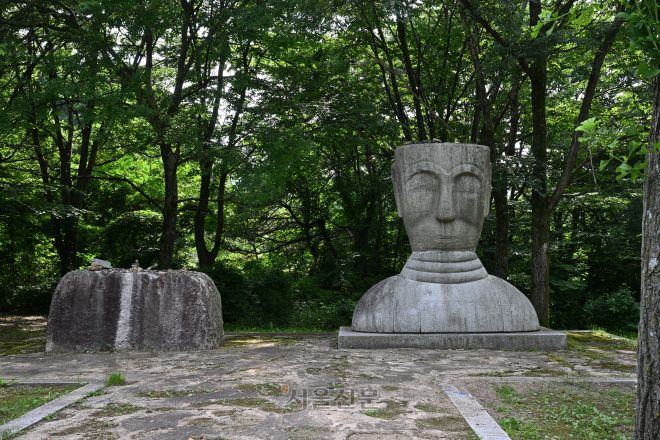 충주 미륵리 불두.