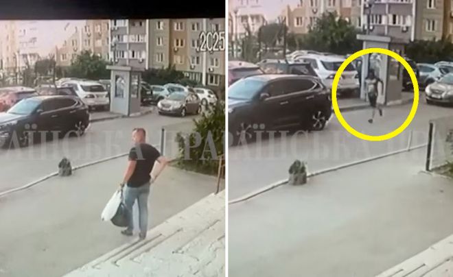 이반 보로니치 대령(왼쪽)과 총격 용의자(노란색 원). 출처=텔레그램