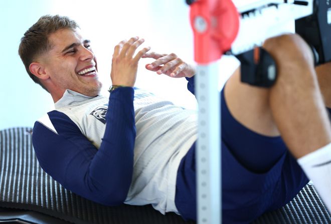 10일(한국시간) 토트넘 훈련에 참여하고 있는 미키 판더펜. 토트넘 소셜미디어